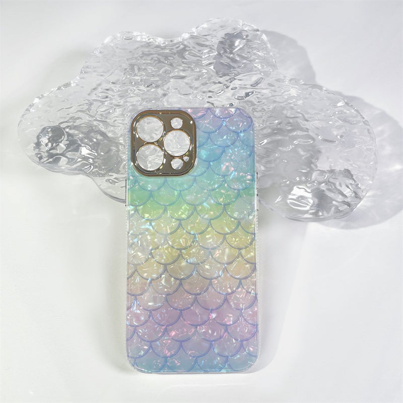 Colorful Shell Pattern Emboss iPhone Case