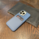 Silicone Matte Feel Card Holder iPhone Case