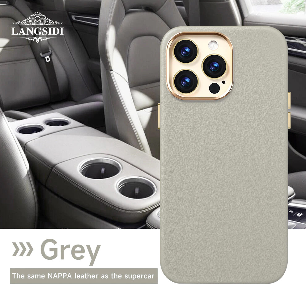 Genuine leather Magnetic iPhone Case