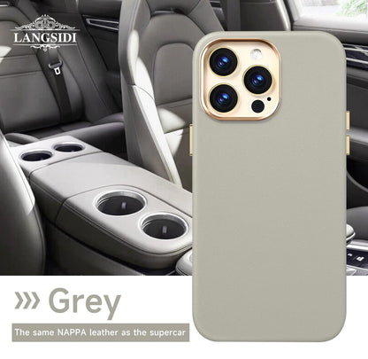 Genuine leather Magnetic iPhone Case