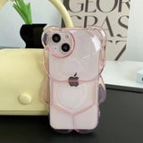3D Bear Transparent iPhone Case