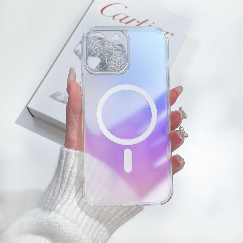 Frosted Laser Gradient Magsafing iPhone Case