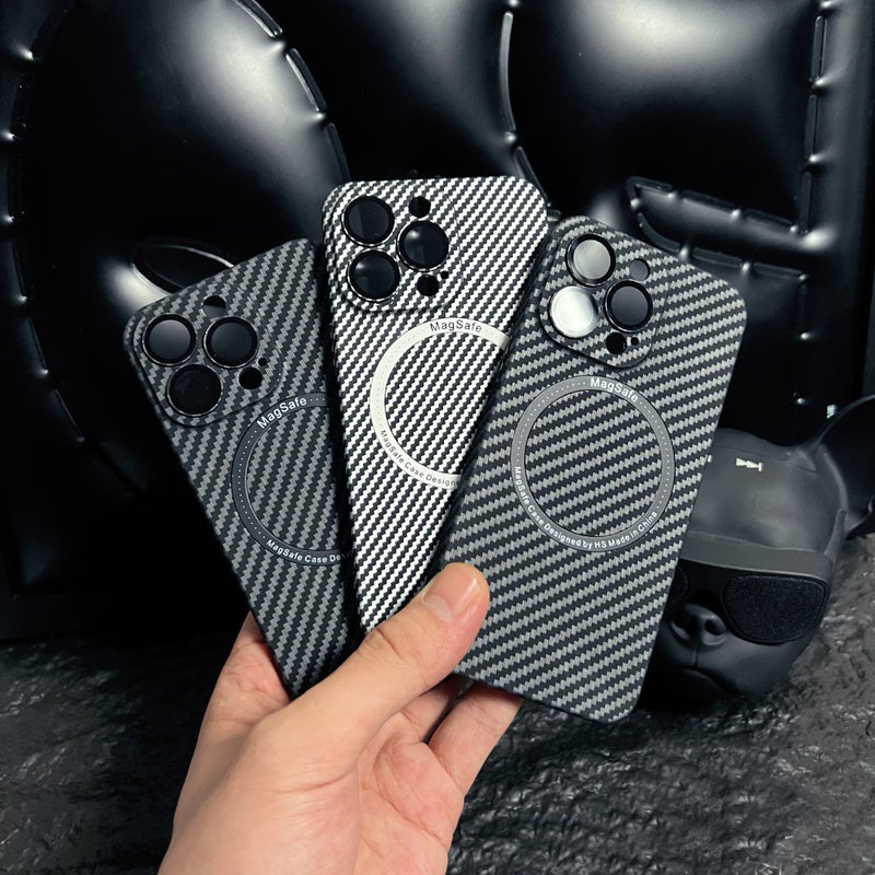 Magsafing Carbon Fiber iPhone Case With Camera Protector