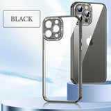 Luxury Clear Glitter Camera Protector iPhone Case With Dust Filter