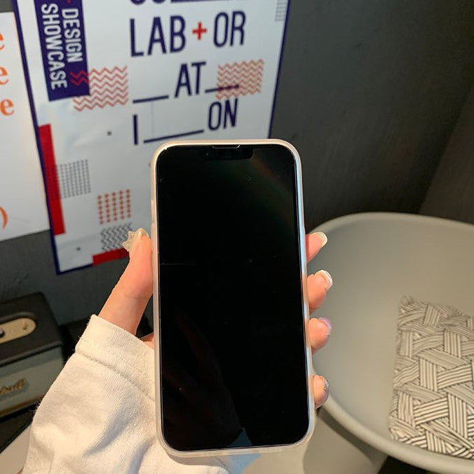 Simple Transparent Colored Silica Gel iPhone Case