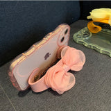 Spinning Bow Transparent Silicone iPhone Case
