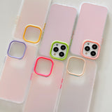 Laser Frosted Colored Camera Frame iPhone Case