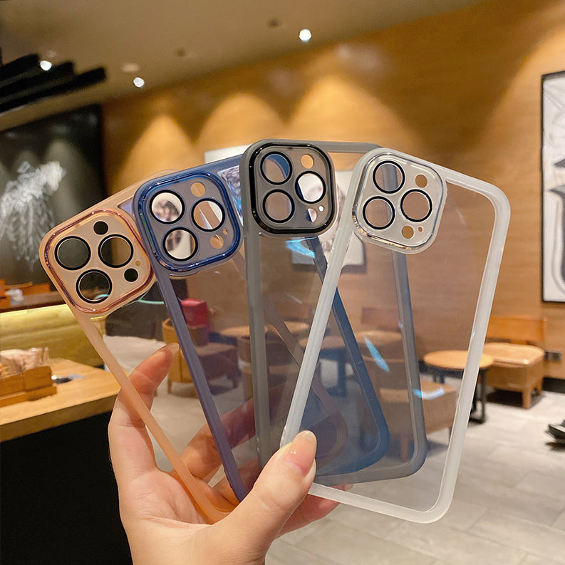 Soft Silicon Lens Film Transparent iPhone Case