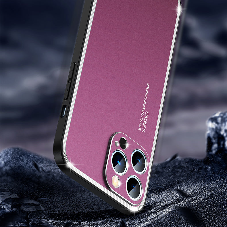 Upgraded Simple Metal Frosted iPhone Case