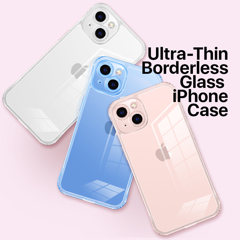 Ultra-Thin Borderless High-Transparent Glass iPhone Case
