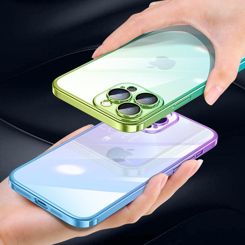 High Transparency Faded Color iPhone Case With Camera Protector